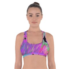 Fractal Fractals Abstract Art Cross Back Sports Bra