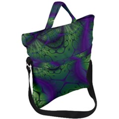 Fractal Abstract Art Pattern Fold Over Handle Tote Bag