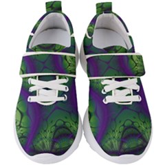 Fractal Abstract Art Pattern Kids  Velcro Strap Shoes