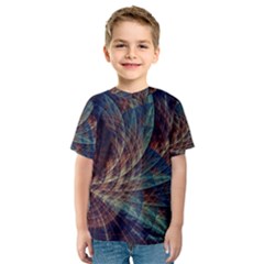 Fractal Abstract Art Kids  Sport Mesh Tee