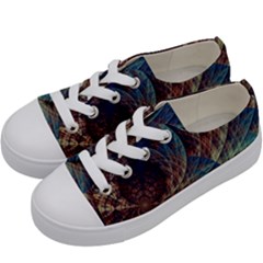 Fractal Abstract Art Kids  Low Top Canvas Sneakers by Ravend