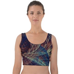 Fractal Abstract Art Velvet Crop Top