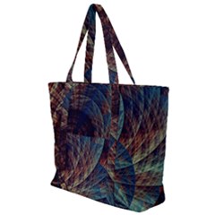 Fractal Abstract Art Zip Up Canvas Bag