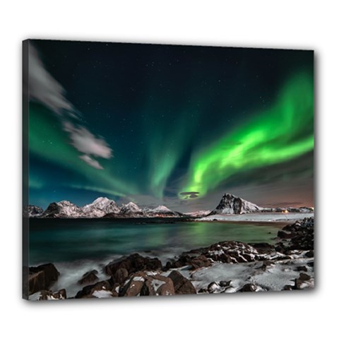 Aurora Borealis Photo Canvas 24  X 20  (stretched) by danenraven