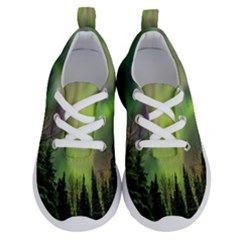 Aurora Borealis In Sky Over Forest Running Shoes by danenraven