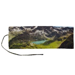 Aerial View Of Mountain And Body Of Water Roll Up Canvas Pencil Holder (m) by danenraven