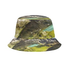 Aerial View Of Mountain And Body Of Water Inside Out Bucket Hat by danenraven