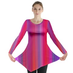Multicolored Abstract Linear Print Long Sleeve Tunic  by dflcprintsclothing
