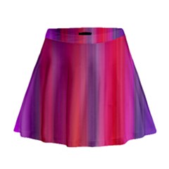 Multicolored Abstract Linear Print Mini Flare Skirt