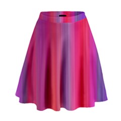 Multicolored Abstract Linear Print High Waist Skirt