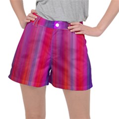 Multicolored Abstract Linear Print Ripstop Shorts by dflcprintsclothing