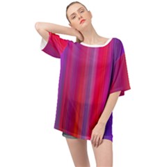 Multicolored Abstract Linear Print Oversized Chiffon Top by dflcprintsclothing