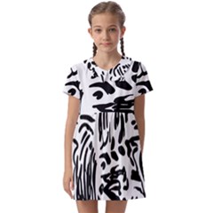 Abstract Painting Kids  Asymmetric Collar Dress by Sobalvarro