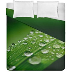Green Water Leaf Duvet Cover Double Side (california King Size) by artworkshop
