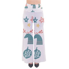 Reindeer Stars Socks Stick Candy Cane So Vintage Palazzo Pants by artworkshop