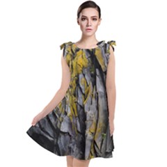 Rock Wall Crevices  Tie Up Tunic Dress by artworkshop