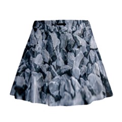Rocks Stones Gray Gravel Rocky Material  Mini Flare Skirt by artworkshop