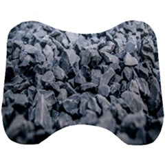 Rocks Stones Gray Gravel Rocky Material  Head Support Cushion by artworkshop