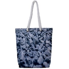 Rocks Stones Gray Gravel Rocky Material  Full Print Rope Handle Tote (small) by artworkshop