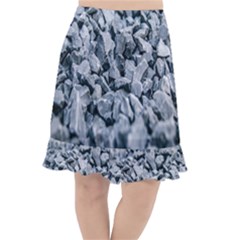 Rocks Stones Gray Gravel Rocky Material  Fishtail Chiffon Skirt by artworkshop