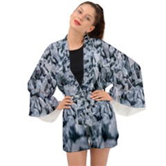 Rocks Stones Gray Gravel Rocky Material  Long Sleeve Kimono by artworkshop