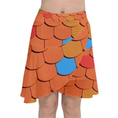 Roof Roofing Tiles  Chiffon Wrap Front Skirt by artworkshop