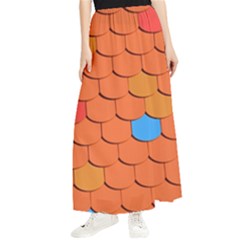 Roof Roofing Tiles  Maxi Chiffon Skirt by artworkshop