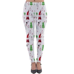 Santa Claus Snowman Christmas  Lightweight Velour Leggings by artworkshop