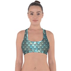 Scales Backdrop Texture Cross Back Hipster Bikini Top  by artworkshop