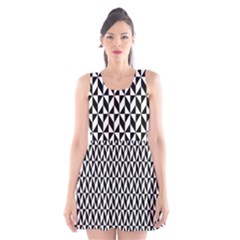 Seamless Abstract Geometric Pattern Background Scoop Neck Skater Dress