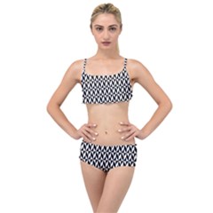 Seamless Abstract Geometric Pattern Background Layered Top Bikini Set