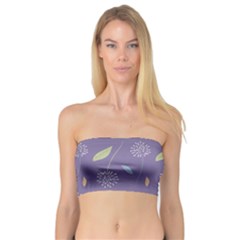 Seamless Pattern Floral Background Violet Background Bandeau Top by artworkshop