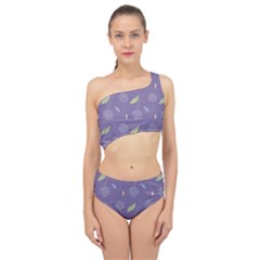 Seamless Pattern Floral Background Violet Background Spliced Up Two Piece Swimsuit by artworkshop