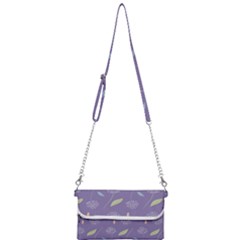 Seamless Pattern Floral Background Violet Background Mini Crossbody Handbag