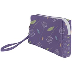 Seamless Pattern Floral Background Violet Background Wristlet Pouch Bag (small) by artworkshop
