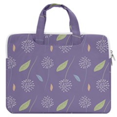 Seamless Pattern Floral Background Violet Background Macbook Pro 16  Double Pocket Laptop Bag  by artworkshop