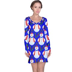 Seamless Repeat Repeating Pattern Long Sleeve Nightdress