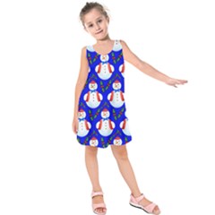 Seamless Repeat Repeating Pattern Kids  Sleeveless Dress by artworkshop