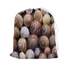 Snail Shells Pattern Arianta Arbustorum Drawstring Pouch (2xl) by artworkshop