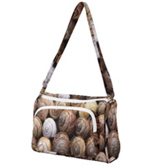 Snail Shells Pattern Arianta Arbustorum Front Pocket Crossbody Bag by artworkshop