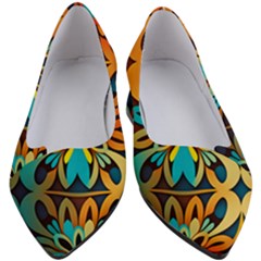 Orange, Turquoise And Blue Pattern  Women s Block Heels  by Sobalvarro