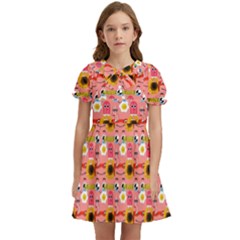 Egg Eyes Kids  Bow Tie Puff Sleeve Dress