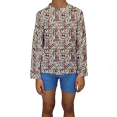 Pattern  Kids  Long Sleeve Swimwear by Gohar