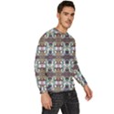 Multicolored Ornate Decorate Pattern Men s Fleece Sweatshirt View3