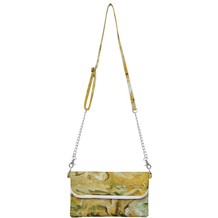 Kaleido Art Gold Mini Crossbody Handbag