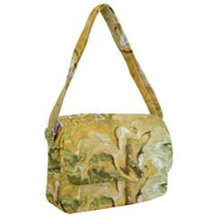 Kaleido Art Gold Courier Bag by kaleidomarblingart