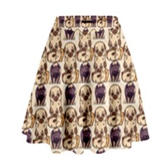 Pugs High Waist Skirt by Sparkle