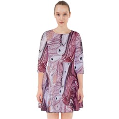 Cora; abstraction Smock Dress