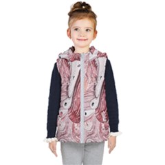 Cora; abstraction Kids  Hooded Puffer Vest