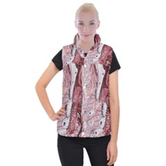Cora; Abstraction Women s Button Up Vest by kaleidomarblingart